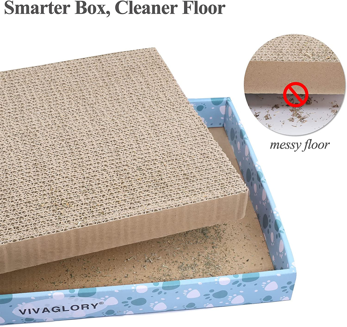 Cat Scratcher & Pads, Reversible Scratching Board for Indoor Cats, Cardboard, Catnip Included, 3 Pack, Extra Wide