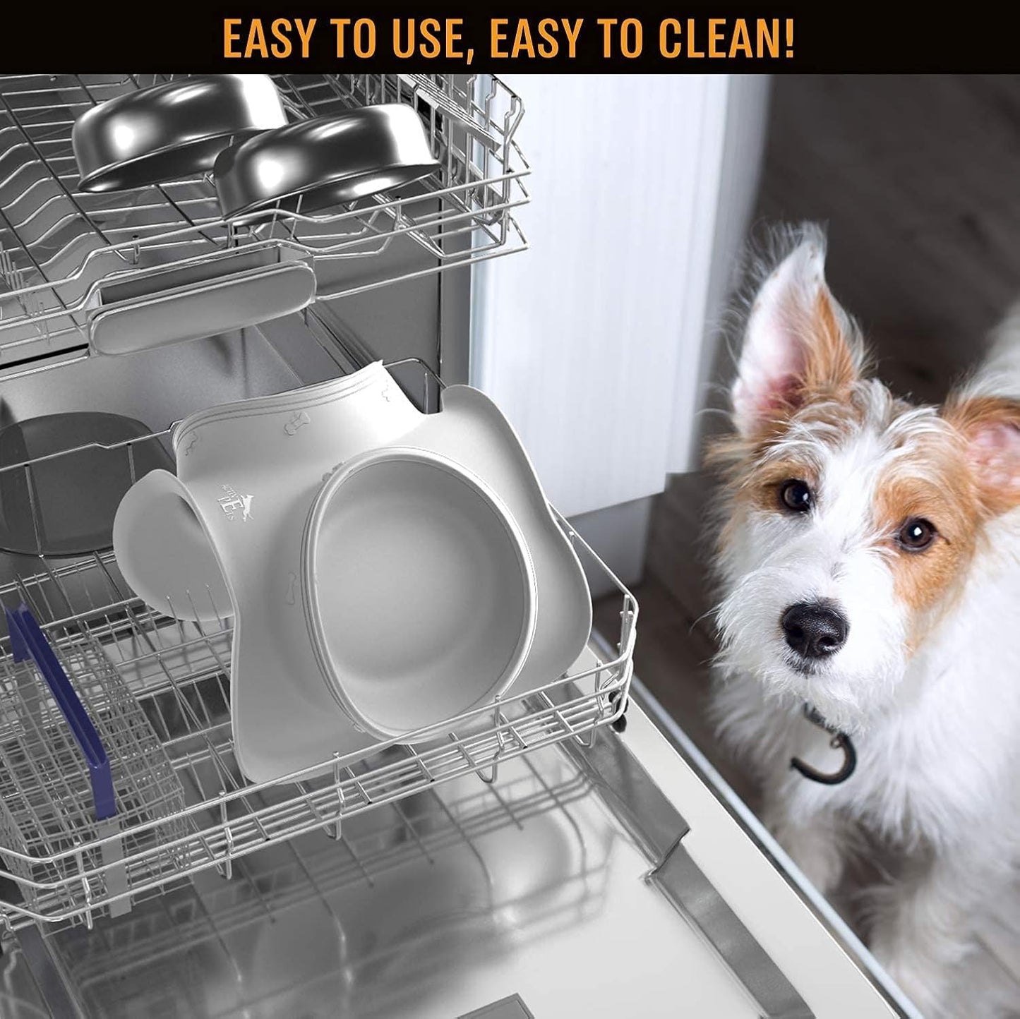 Active Pets Dog Bowl Set, Stainless Steel No Spill Mess-Proof Food & Water Food Bowls with Skid Resistant Silicone Mat, Dog Bowls Small Size Dog, Medium, & Large, Pet Puppy Bowls & Dishes