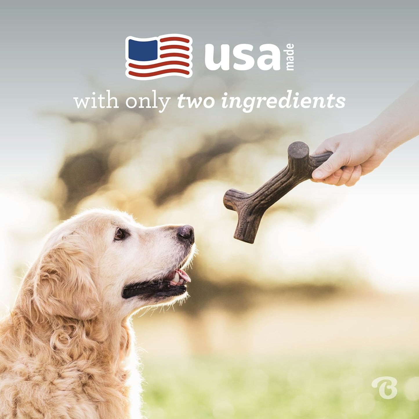 Maplestick Real Wood Durable Dog Chew Toy, Made in USA, Medium