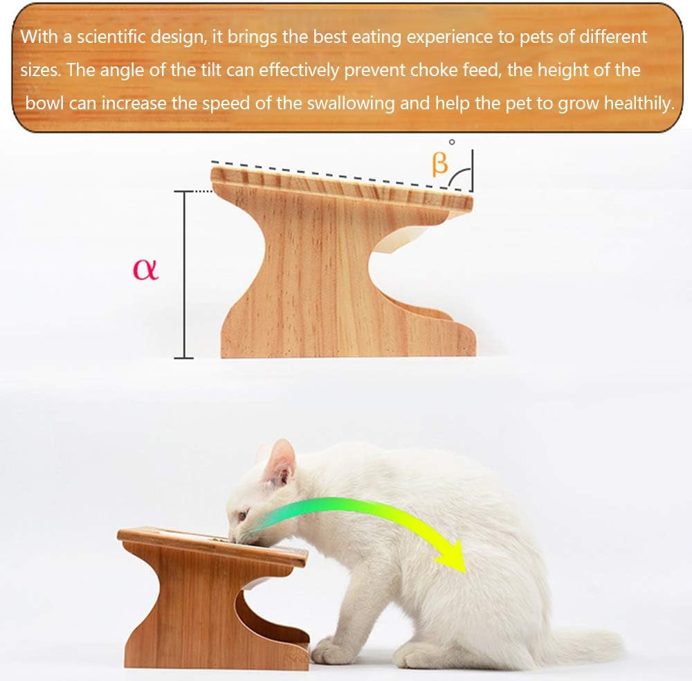 Elevate Your Pet's Dining Experience with Our Modern Raised Bowls and Bamboo Stand – Perfect for Dogs and Cats!