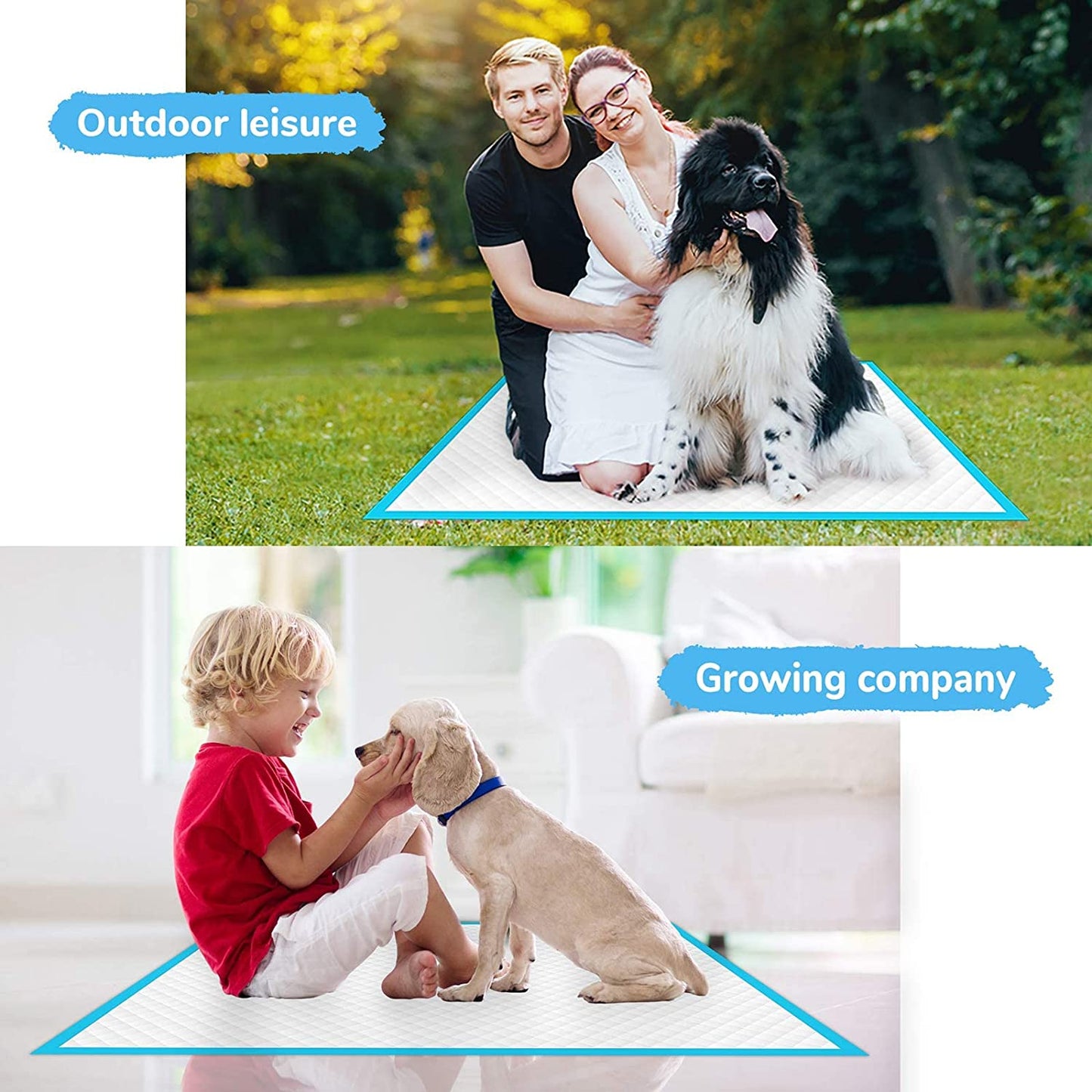 120-Count Extra Large Dog Pee Pads - Super Absorbent and Leak-Proof Disposable Potty Training Pads for Dogs, 28x34 Inches (Blue)