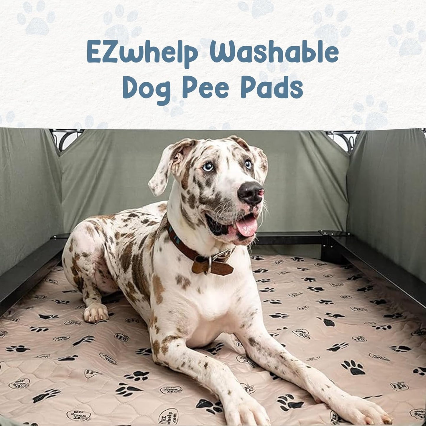 Mess? Paws-itively Gone! 🐾 Snag Our 2-Pack of Reusable Dog Pee Pads – Washable, Waterproof & Whelping-Approved!🐶💧 Sizes: 16.5x19.5 Inches with Rounded Corners for Furry Comfort!✨