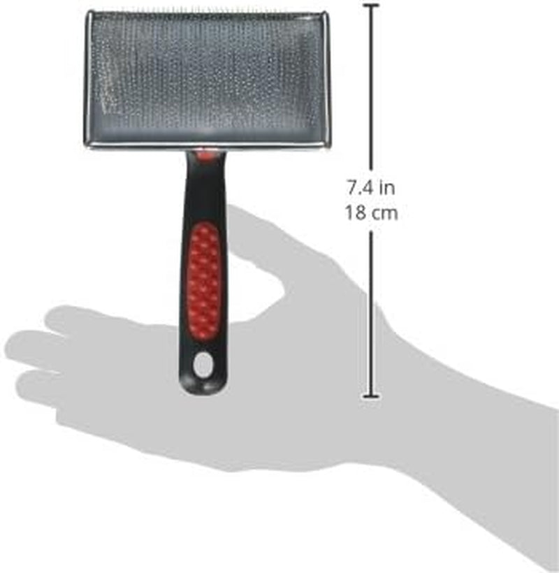 Soft Flat Slicker Brush with Coated Pin Tips, Large/X-Large for Professional Grooming by