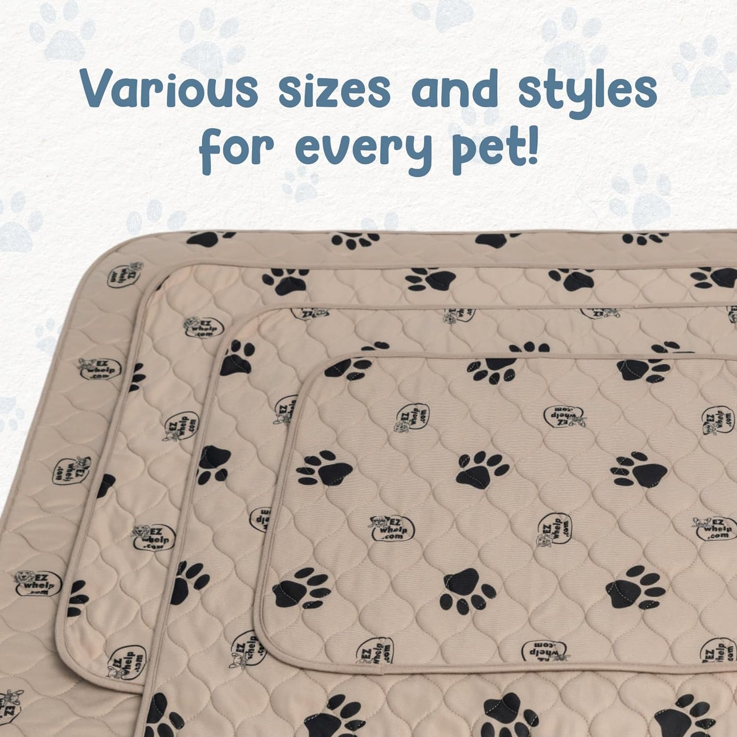 Mess? Paws-itively Gone! 🐾 Snag Our 2-Pack of Reusable Dog Pee Pads – Washable, Waterproof & Whelping-Approved!🐶💧 Sizes: 16.5x19.5 Inches with Rounded Corners for Furry Comfort!✨