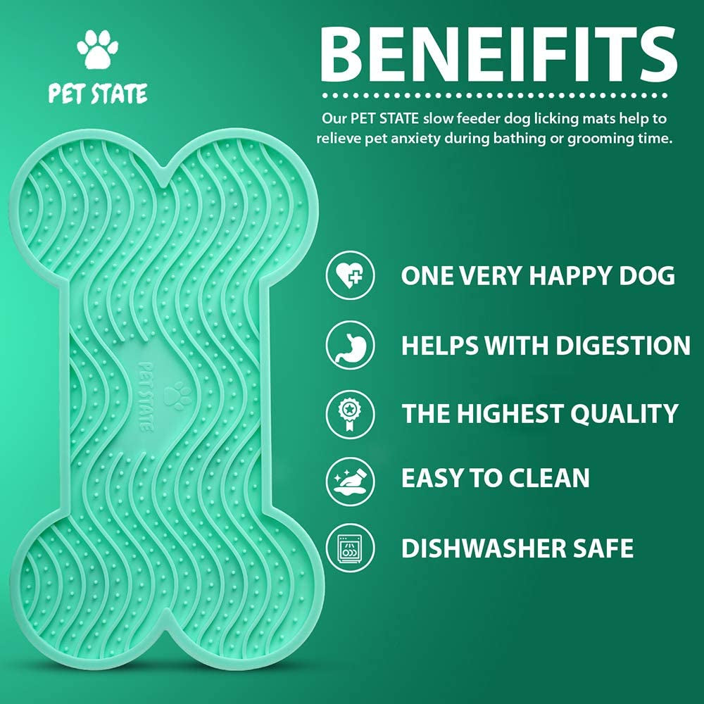 Ultimate Dog Lick Pad Set - 3 Pack Boredom & Anxiety Reliever for Bath Time with Strong Suction - Perfect for Peanut Butter Treats!