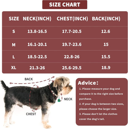 FAIRWIN Dog Coats for Medium Dogs Jackets for Medium Dogs Pet Clothes for Medium Dog Cold Weather Coats Medium Dog Sweater Dog Apparel & Accessories Dog Winter Coat Dog Snow Jacket (Red, Medium)