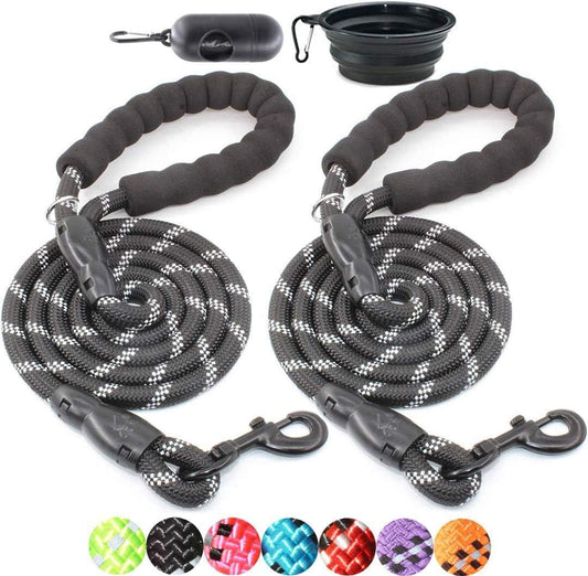 Upgrade your pup's walks with our 2-pack of comfy padded dog leashes! Perfect for small, medium, and large dogs, with reflective threads for nighttime safety. 🐾 #DogLovers #PetEssentials