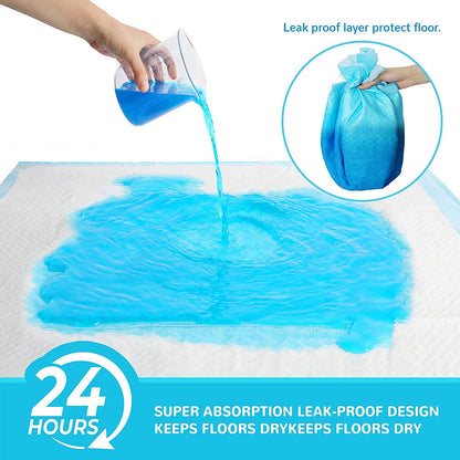 120-Count Extra Large Dog Pee Pads - Super Absorbent and Leak-Proof Disposable Potty Training Pads for Dogs, 28x34 Inches (Blue)