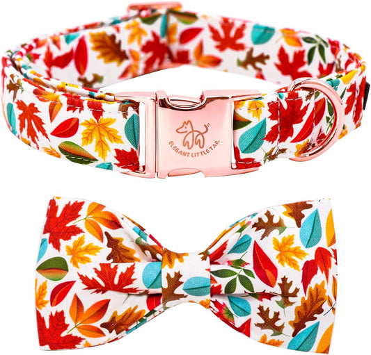 Stylish Fall Dog Collars with Bow Ties - Perfect for Your Furry Fashionista! 🍂🐾