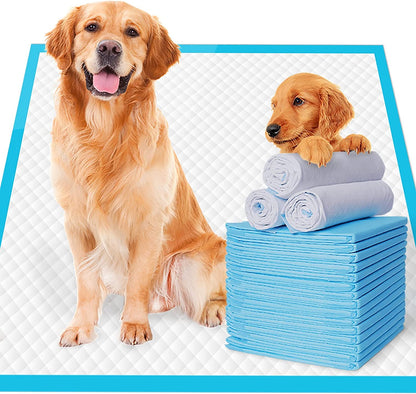 120-Count Extra Large Dog Pee Pads - Super Absorbent and Leak-Proof Disposable Potty Training Pads for Dogs, 28x34 Inches (Blue)