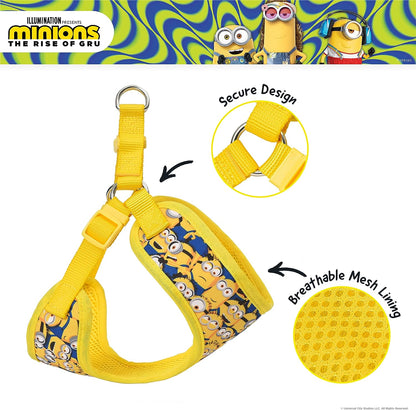 Medium Dog Harness - Yellow, Comfortable No-Pull Mesh Design | Officially Licensed Universal Studios Pet Product | Ideal Gift for  Enthusiasts and Their Pets
