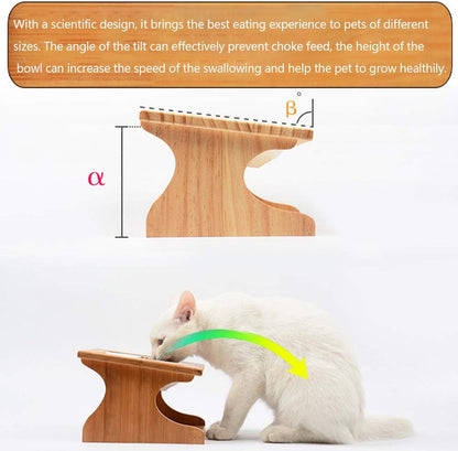 Elevate Your Pet's Dining Experience with Our Modern Raised Bowls and Bamboo Stand – Perfect for Dogs and Cats!