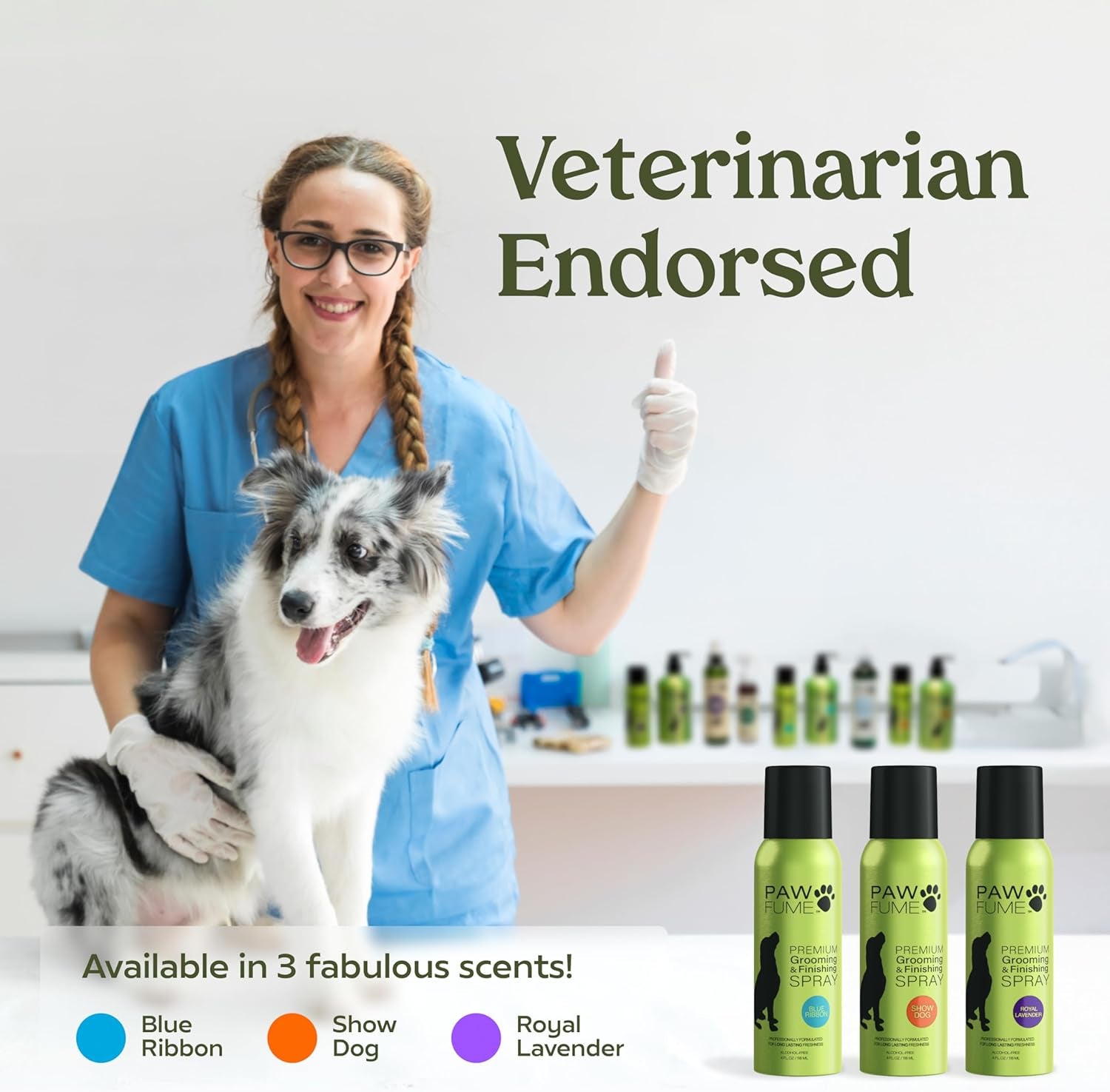 PAWFUME Royal Lavender Dog Detangler Grooming Spray, 1-Pack – Hypoallergenic and Alcohol-Free Formula for Moisturizing and Detangling – Professional Quality Coat and Fur Care for Dogs