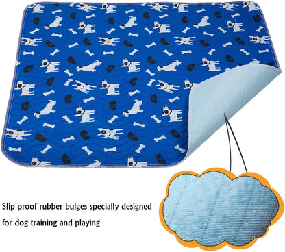 Yangbaga Washable Pee Pad for Dogs, 36X64In Extra Large Non Slip Puppy Pad, Extra Thick Whelping Pad with Great Urine Absorption, Odor Control Training Pad (16 * 23.6 In(Pack of 4))