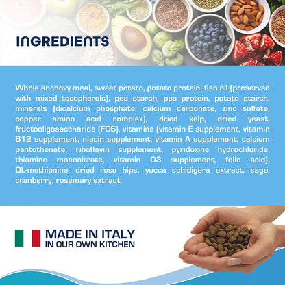 Forza10 Legend Sensitive Skin Dog Food, Grain Free Dry Dog Food for Sensitive Skin with Curative Herbs, Wild Caught Anchovy Flavor Allergy Dog Food, for Adult Dogs, Pack of 1 (5 Pounds)