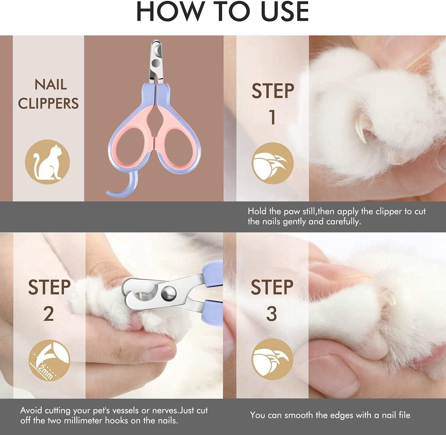 Keep Your Furry Friends Groomed with Our Safe & Easy-to-Use Nail Clippers for Dogs and Cats! 🐾✂️