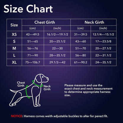 Yfbrite Light up Dog Harness - USB Rechargeable LED Dog Harness with Reflective Strips, Comfortable Adjustable Sizes (Green, Medium)