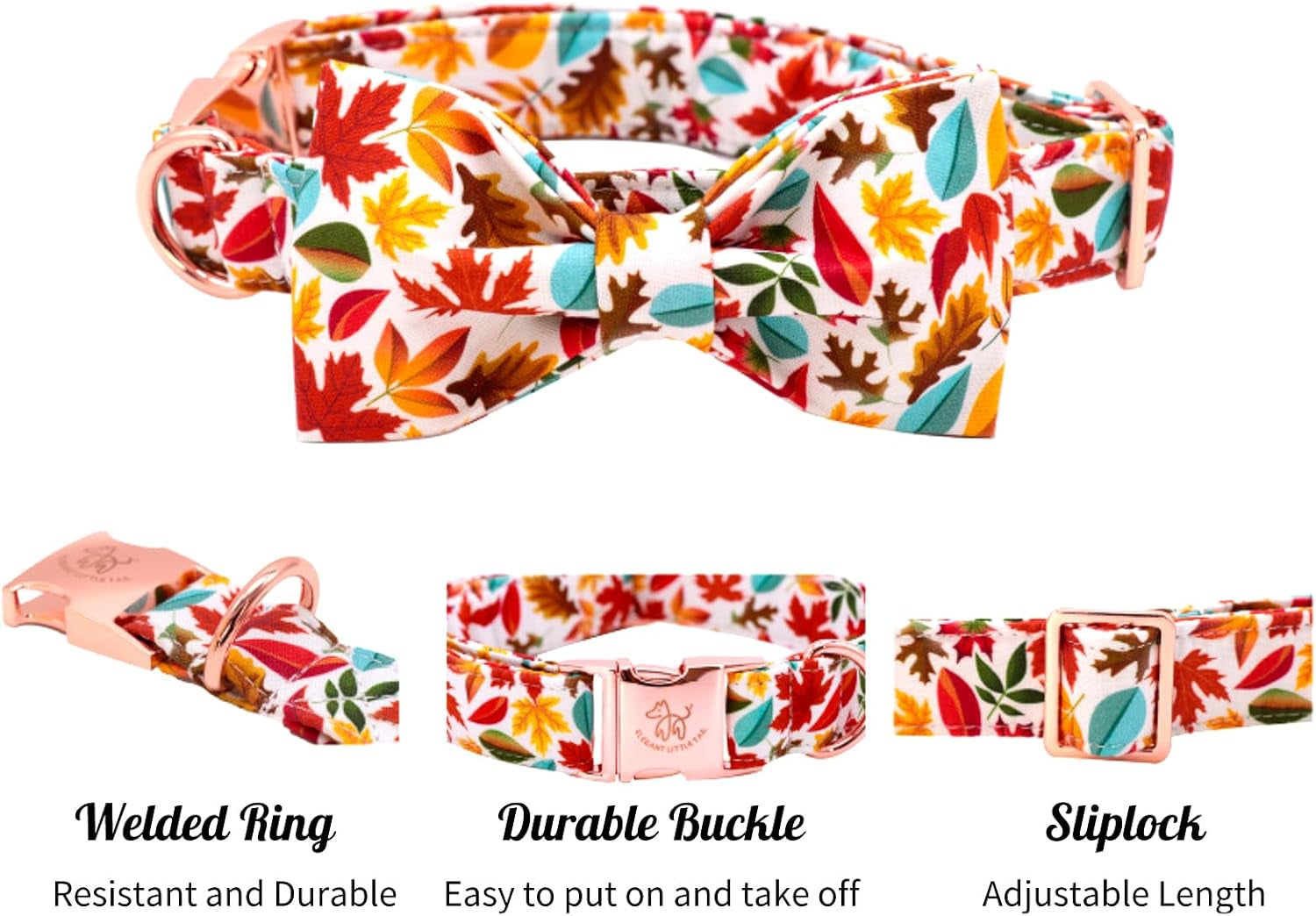 Stylish Fall Dog Collars with Bow Ties - Perfect for Your Furry Fashionista! 🍂🐾