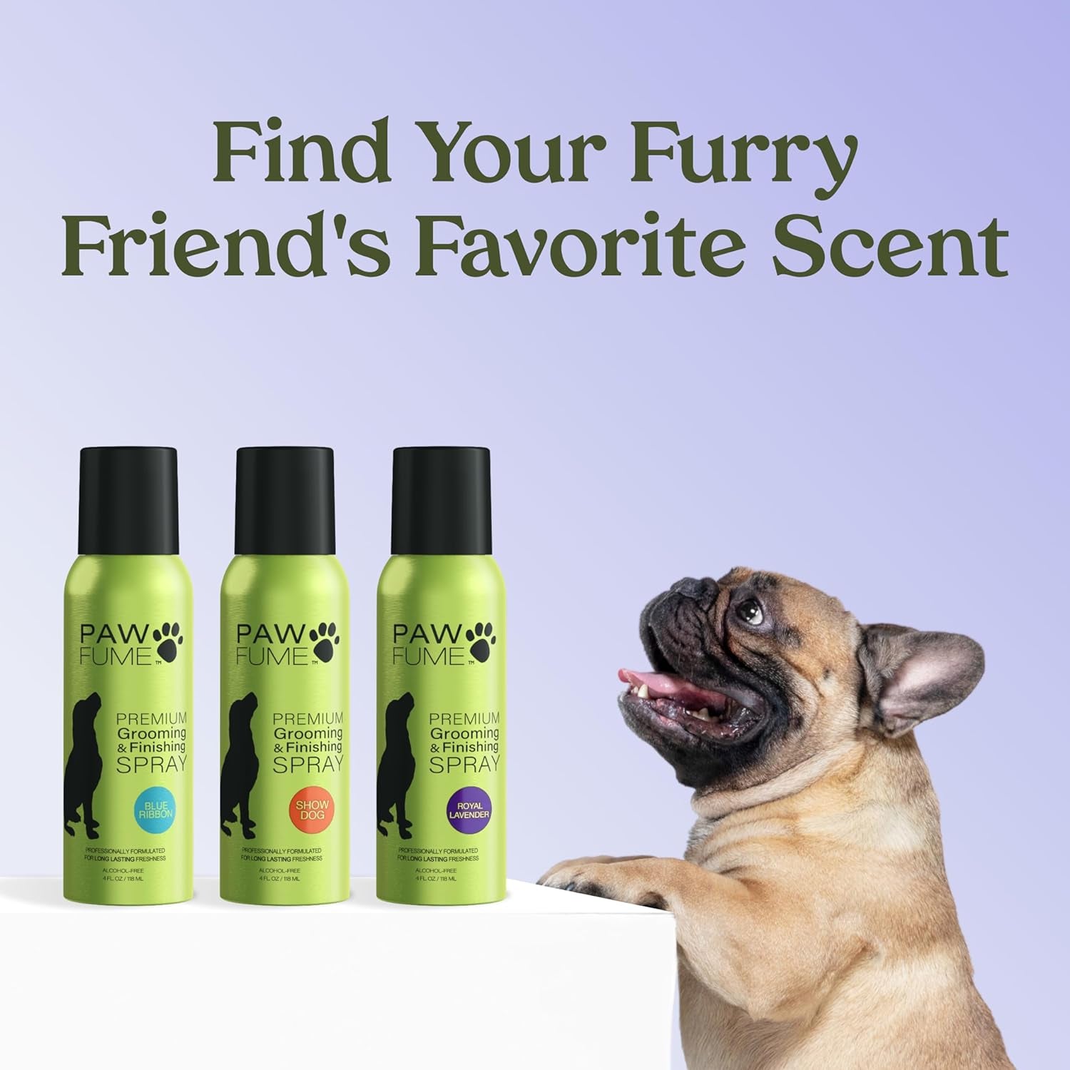 PAWFUME Royal Lavender Dog Detangler Grooming Spray, 1-Pack – Hypoallergenic and Alcohol-Free Formula for Moisturizing and Detangling – Professional Quality Coat and Fur Care for Dogs