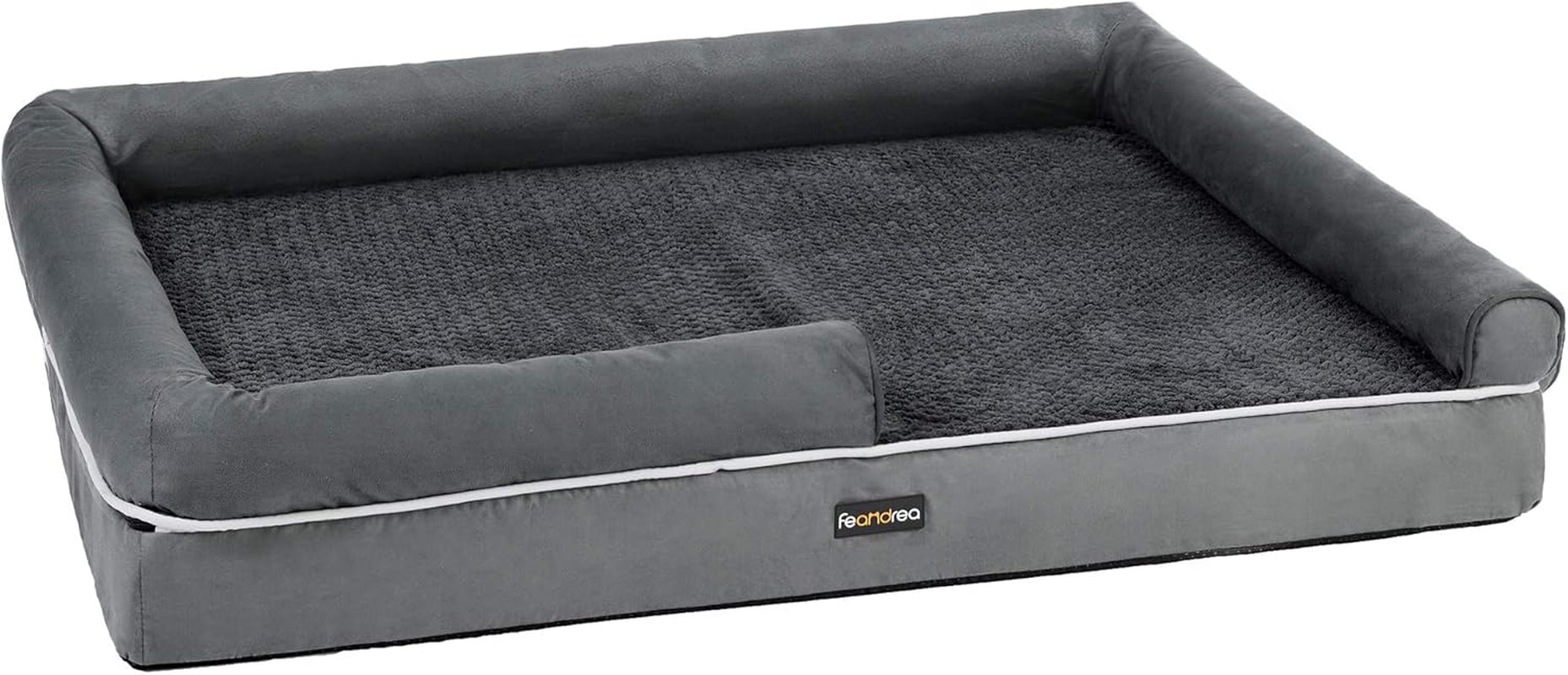 Orthopedic Dog Bed with Memory Foam, Removable Cover, 44 x 34 x 7.9 Inches, Dark Gray UPGW068G01