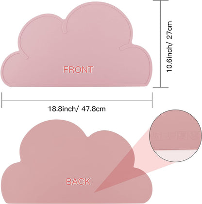 Designster Pet Food Mats–Dog Cat Feeding Mat Top Grade Cloud Silicone Pad Anti-Slip Waterproof Anti-Slip Bowl Placemat (Lilac)