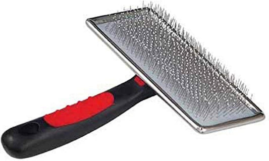 Soft Flat Slicker Brush with Coated Pin Tips, Large/X-Large for Professional Grooming by