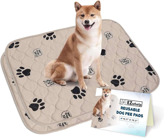 Mess? Paws-itively Gone! 🐾 Snag Our 2-Pack of Reusable Dog Pee Pads – Washable, Waterproof & Whelping-Approved!🐶💧 Sizes: 16.5x19.5 Inches with Rounded Corners for Furry Comfort!✨
