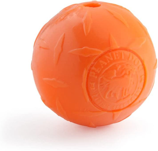 Planet Dog Orbee-Tuff Diamond Plate Orange Treat-Dispensing Dog Toy, Large