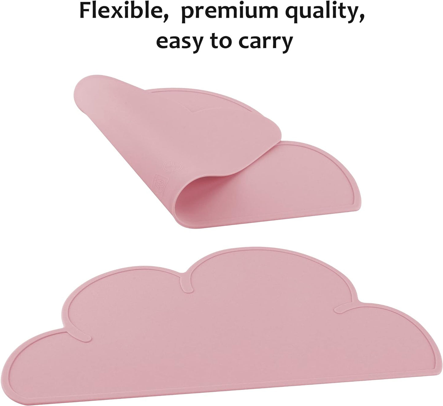 Designster Pet Food Mats–Dog Cat Feeding Mat Top Grade Cloud Silicone Pad Anti-Slip Waterproof Anti-Slip Bowl Placemat (Lilac)