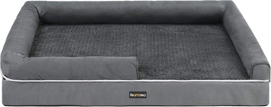 Orthopedic Dog Bed with Memory Foam, Removable Cover, 44 x 34 x 7.9 Inches, Dark Gray UPGW068G01