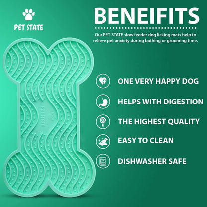Ultimate Dog Lick Pad Set - 3 Pack Boredom & Anxiety Reliever for Bath Time with Strong Suction - Perfect for Peanut Butter Treats!