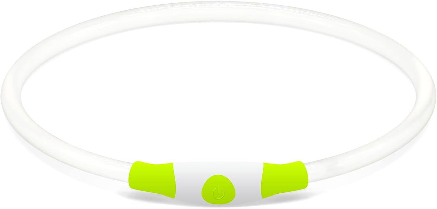 Led Dog Collar, BSEEN USB Rechargeable Flash Dog Necklace Light, Pet Safety Collar Makes Your Beloved Dogs Be Seen at Night for Small Medium Large Dogs(Green)