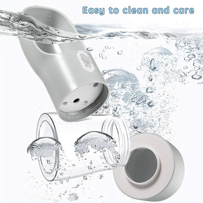 Welkin Portable Dog Water Bottle Pet Drinking Bottle Leak Proof Portable Puppy Water Bottle Dispenser and Cats Water Bottle for Walking Traveling Hiking (Silver/258Ml)